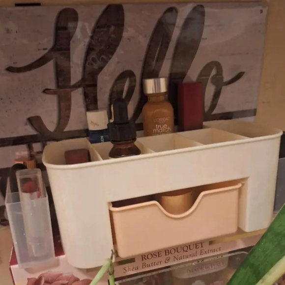 - Cosmetic/Makeup Storage Organizer with Drawer - Pink - Picture 12 of 15